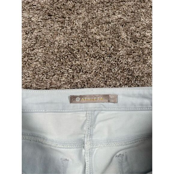 athleta sculptek skinny jeans frayed hems mid rise biscayne light wash size 6 - Picture 4 of 12